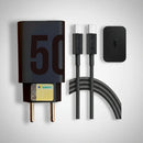 Carregador Turbo Rápido 50w Tipo C Compatível Com Motorola Preto