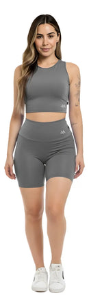 Conjunto Bermuda Feminino Academia Blackout Zero Transparencia