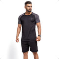 Conjunto Masculino Academia Camisa + Short Roupa Treino Liso