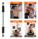 Barra Fixa De Porta Para Exercícios Ajustável 63 A 96 Cm Cor Prateado