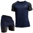 Conjunto Masculino Academia Camisa + Short Roupa Treino Liso