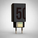 Carregador Turbo Rápido 50w Tipo C Compatível Com Motorola Preto