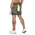 Shorts Masculino Camuflado 2 em 1 para Corrida e Academia – Secagem Rápida
