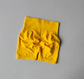 Shorts Esportivos Femininos Levanta Bumbum (Peach Hip), Cintura Alta com Compressão, Modelagem Slim, Secagem Rápida para Corrida e Treino