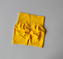 Shorts Esportivos Femininos Levanta Bumbum (Peach Hip), Cintura Alta com Compressão, Modelagem Slim, Secagem Rápida para Corrida e Treino