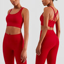 Conjunto Fitness Feminino 2 Peças para Yoga e Academia – Top Esportivo (Sutiã) e Legging com Efeito Push Up para Treino e Pilates