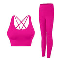 Conjunto Fitness Feminino 2 Peças para Yoga e Academia – Top Esportivo (Sutiã) e Legging com Efeito Push Up para Treino e Pilates