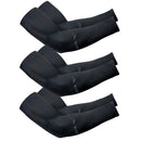 Kit com 3 Pares de Mangas de Proteção Solar Ice Silk Unissex – Refrescantes para Verão