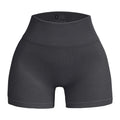 Short Yoga Feminina Cintura Alta, Modela e Levanta o Bumbum, Ajuste Justo, Cor Sólida com Textura Canelada – Short Esportivo