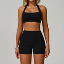 Conjunto Fitness Feminino 2 Peças, Roupa de Academia e Yoga, Top Esportivo + Legging Cintura Alta, Conjunto de Treino e Esportivo