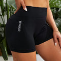 Shorts Fitness Feminino Justo para Ciclismo e Yoga, Respirável, Cintura Alta