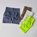 Shorts Esportivos Femininos Levanta Bumbum (Peach Hip), Cintura Alta com Compressão, Modelagem Slim, Secagem Rápida para Corrida e Treino