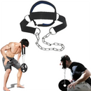 Arnês de Treino para Cabeça e Pescoço – Equipamento Ajustável para Exercícios de Força, Coluna Cervical e Academia com Suporte de Peso
