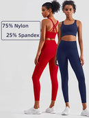 Conjunto Fitness Feminino 2 Peças para Yoga e Academia – Top Esportivo (Sutiã) e Legging com Efeito Push Up para Treino e Pilates