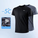 Camiseta Masculina Esportiva de Manga Curta para Academia e Corrida – Secagem Rápida e Absorção de Suor