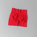 Shorts Esportivos Femininos Levanta Bumbum (Peach Hip), Cintura Alta com Compressão, Modelagem Slim, Secagem Rápida para Corrida e Treino
