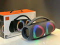 Caixa de Som BoomBox Bluetooth Portátil 100W, Impermeável, Luzes RGB Coloridas, Subwoofer Sem Fio, Estéreo 360° Surround, TWS, FM