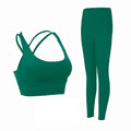 Conjunto Fitness Feminino 2 Peças para Yoga e Academia – Top Esportivo (Sutiã) e Legging com Efeito Push Up para Treino e Pilates