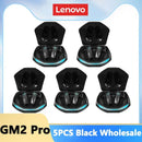 Fone de Ouvido Sem Fio Lenovo GM2 Pro TWS Hi-Fi Estéreo com Baixa Latência – Modo Duplo para Games e Música