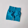 Shorts Esportivos Femininos Levanta Bumbum (Peach Hip), Cintura Alta com Compressão, Modelagem Slim, Secagem Rápida para Corrida e Treino
