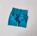 Shorts Esportivos Femininos Levanta Bumbum (Peach Hip), Cintura Alta com Compressão, Modelagem Slim, Secagem Rápida para Corrida e Treino