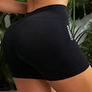 Shorts Fitness Feminino Justo para Ciclismo e Yoga, Respirável, Cintura Alta