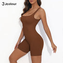 Macacão de Yoga Feminino Ajustado, Sem Mangas, com Costas Abertas e Cintura Definida