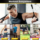 Kit com 11 Peças de Faixas Elásticas de Resistência em TPE – Bandas de Treino Fitness com Âncora de Porta, Alças, Tira para Tornozelo e Bolsa de Transporte