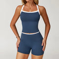 Conjunto Fitness Feminino 2 Peças, Roupa de Academia e Yoga, Top + Calça Cintura Alta Boca de Sino, Conjunto Esportivo Sexy para Treino