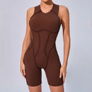 Macacão Esportivo Feminino para Yoga e Fitness, Modelagem Levanta Bumbum, Costas Abertas, Alta Elasticidade, Justo ao Corpo para Academia e Treino