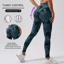 Legging Feminina Tie Dye Sem Costura, Cintura Alta, Efeito Levanta Bumbum (Scrunch), Calça de Yoga e Fitness para Treino e Academia