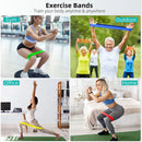 Faixas Elásticas de Resistência para Yoga e Fitness – Bandas de Exercício para Treino, Agachamento, Pernas, Quadril e Alongamento