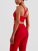 Conjunto Fitness Feminino 2 Peças para Yoga e Academia – Top Esportivo (Sutiã) e Legging com Efeito Push Up para Treino e Pilates