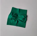 Shorts Esportivos Femininos Levanta Bumbum (Peach Hip), Cintura Alta com Compressão, Modelagem Slim, Secagem Rápida para Corrida e Treino