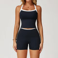 Conjunto Fitness Feminino 2 Peças, Roupa de Academia e Yoga, Top + Calça Cintura Alta Boca de Sino, Conjunto Esportivo Sexy para Treino