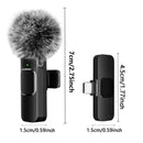 Microfone de Lapela Sem Fio K60 Mini – Para Gravação de Áudio e Vídeo em iPhone, Android e Notebook