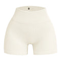 Short Yoga Feminina Cintura Alta, Modela e Levanta o Bumbum, Ajuste Justo, Cor Sólida com Textura Canelada – Short Esportivo