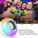 Caixa de Som Bluetooth LED 12W com Controle Remoto, Luzes Coloridas