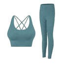 Conjunto Fitness Feminino 2 Peças para Yoga e Academia – Top Esportivo (Sutiã) e Legging com Efeito Push Up para Treino e Pilates