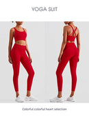 Conjunto Fitness Feminino 2 Peças para Yoga e Academia – Top Esportivo (Sutiã) e Legging com Efeito Push Up para Treino e Pilates