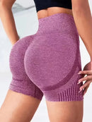 Shorts Feminino de Yoga Cintura Alta para Treino – Shorts Fitness Levanta Bumbum para Academia, Corrida e Esportes