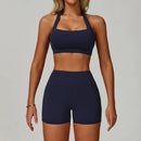 Conjunto Fitness Feminino 2 Peças, Roupa de Academia e Yoga, Top Esportivo + Legging Cintura Alta, Conjunto de Treino e Esportivo