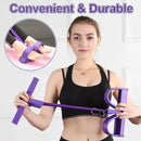 Extensor Elástico de 4 Tubos, Multiuso, Para Casa, Fitness e Yoga, Fortalecimento Abdominal, Corda de Tensão Auxiliar para Sit-Up