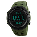 Relógio Digital Esportivo Masculino Estilo Militar com LED Luminoso – Multifuncional