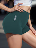 Shorts Fitness Feminino Justo para Ciclismo e Yoga, Respirável, Cintura Alta