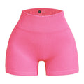 Short Yoga Feminina Cintura Alta, Modela e Levanta o Bumbum, Ajuste Justo, Cor Sólida com Textura Canelada – Short Esportivo