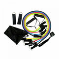 Kit com 11 Peças de Faixas Elásticas de Resistência em TPE – Bandas de Treino Fitness com Âncora de Porta, Alças, Tira para Tornozelo e Bolsa de Transporte