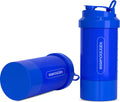 COQUETELEIRA / SHAKER Academia DOUBLE SHAKER Bpa Free - Cor Rosa com Compartimento para Pó | Cápsulas | Comprimidos - 400ml