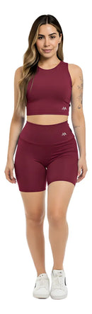 Conjunto Bermuda Feminino Academia Blackout Zero Transparencia