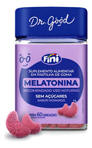 Melatonina Dr Good Suplemento Fini Sabor Morango 60 Gomas Morango